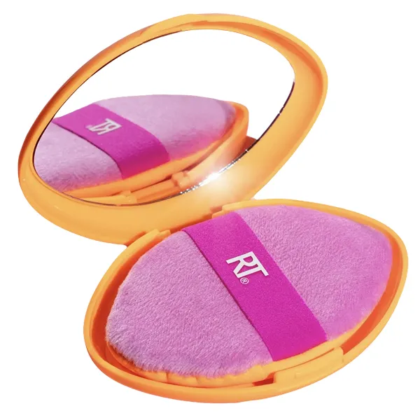 Real Techniques Miracle 2-In-1 Dual-Sided Powder Puff + Travel Case