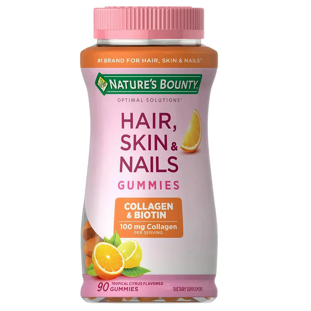 Nature's Bounty Hair, Skin & Nails Gummies colágeno + biotina