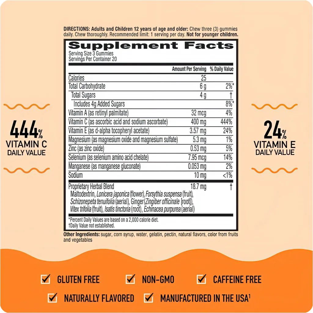 Airborne Immune Essentials Gomitas de Vitamina C - Vista 2