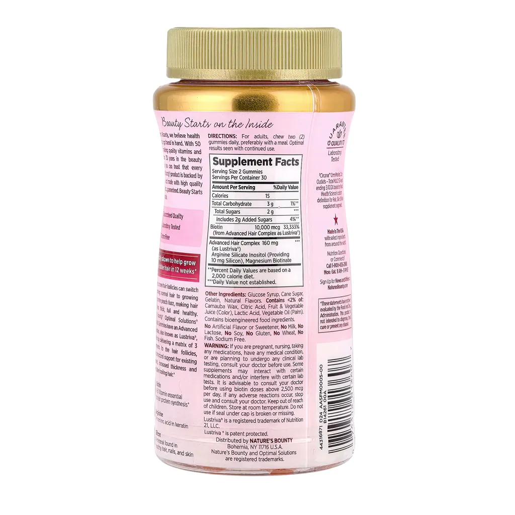 Nature's Bounty Hair Growth Gummies - Vista 2