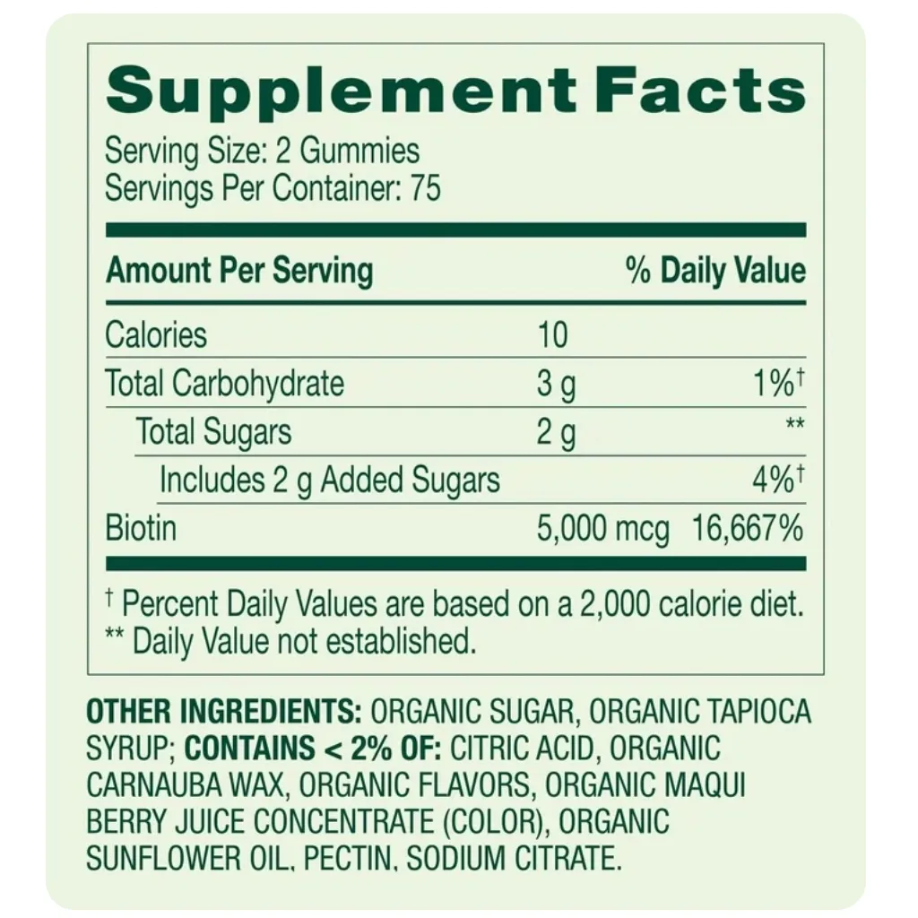 Spring Valley Biotin 5000 mcg - Vista 2