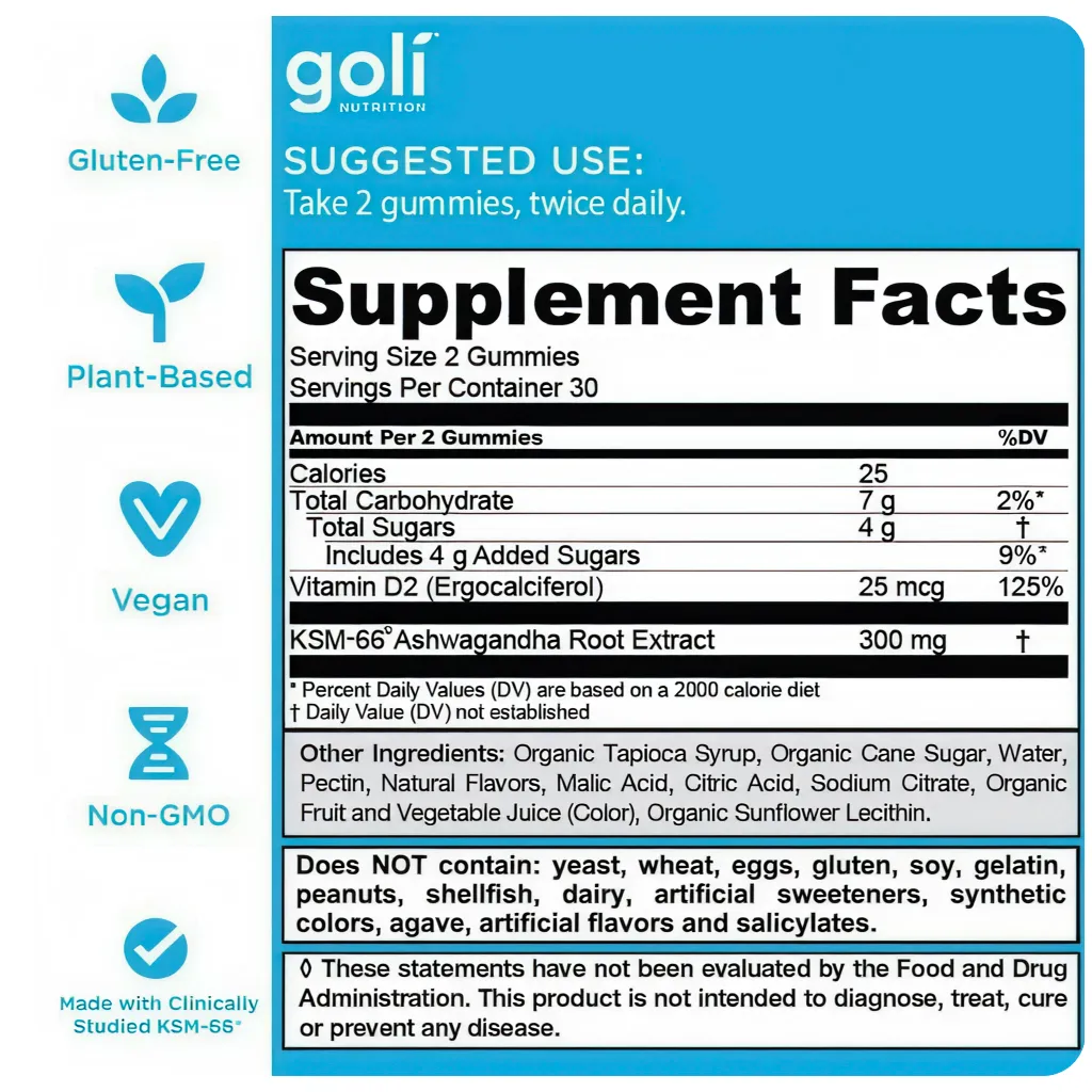Goli Nutrition Ashwagandha Gummies - Vista 2