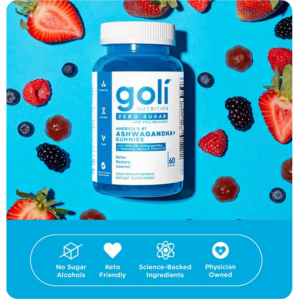 Goli Nutrition Zero Sugar Ashwagandha Gummies - Vista 3